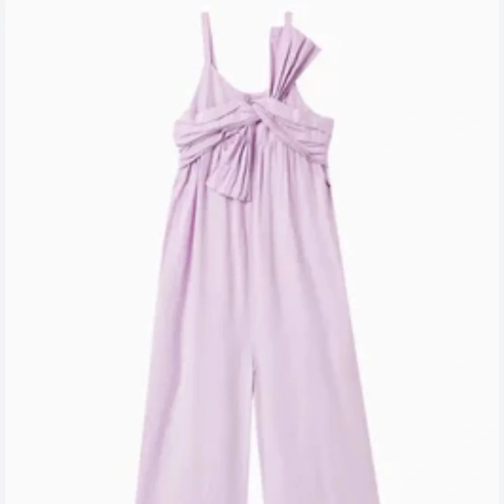 Habitual lavender size girls‎ 12 adjustable straps wide leg linen blend jumpsuit
